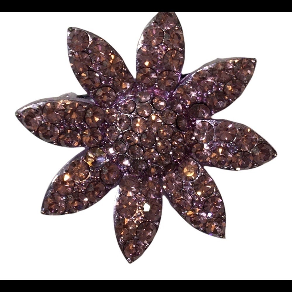 Vintage brooch pink bling pin